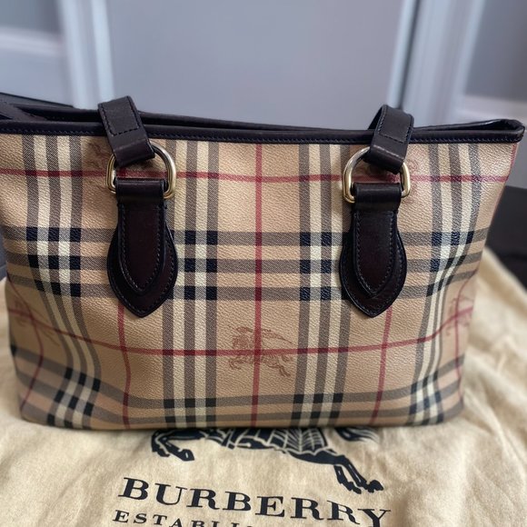 BURBERRY Haymarket Check Tote - Picture 1 of 13